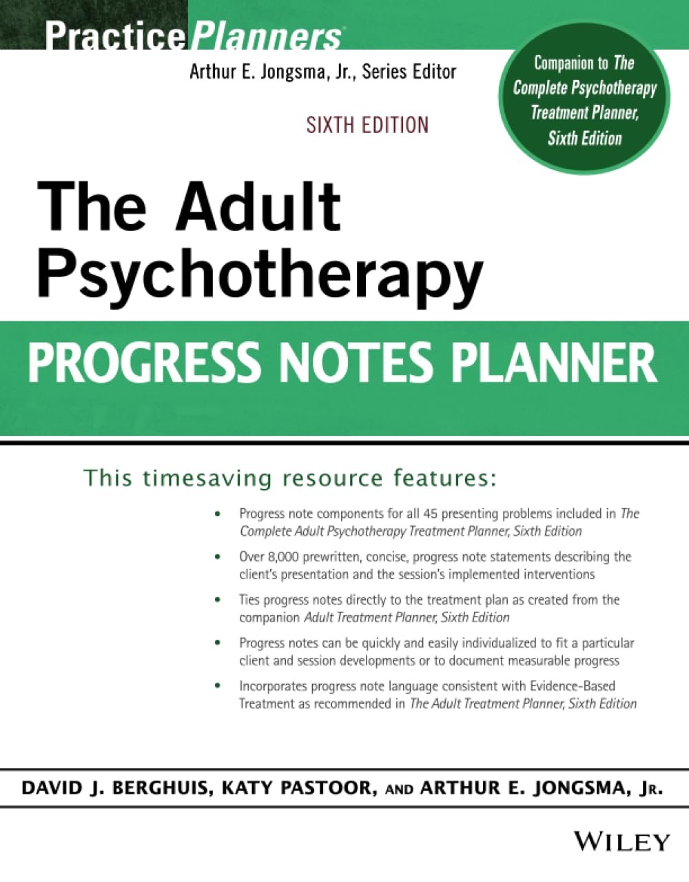 Adult Psychotherapy Progress Notes Planner 6th Ed: Mental Health Documentation