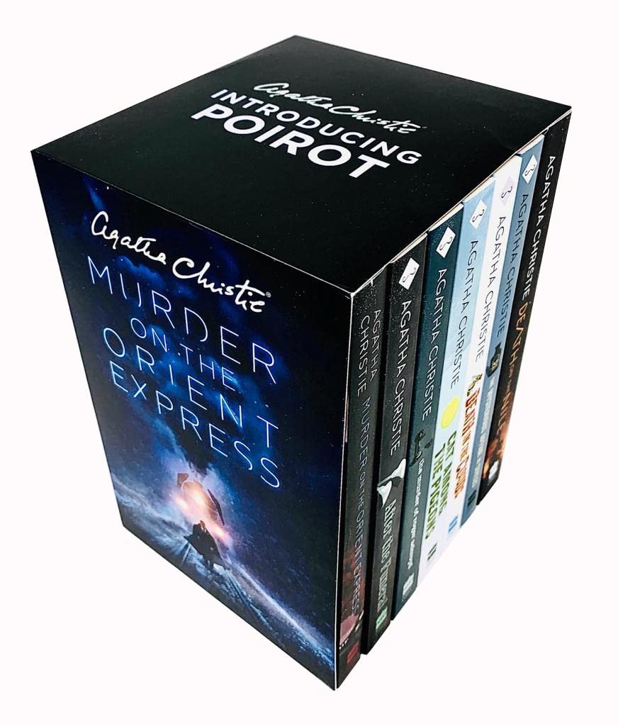 Agatha Christie Poirot Series 7 Books Collection Box Set (Murder on the Orient Express, Death on the Nile, The Mysterious Affair at Styles, After the Funeral & More) Paperback