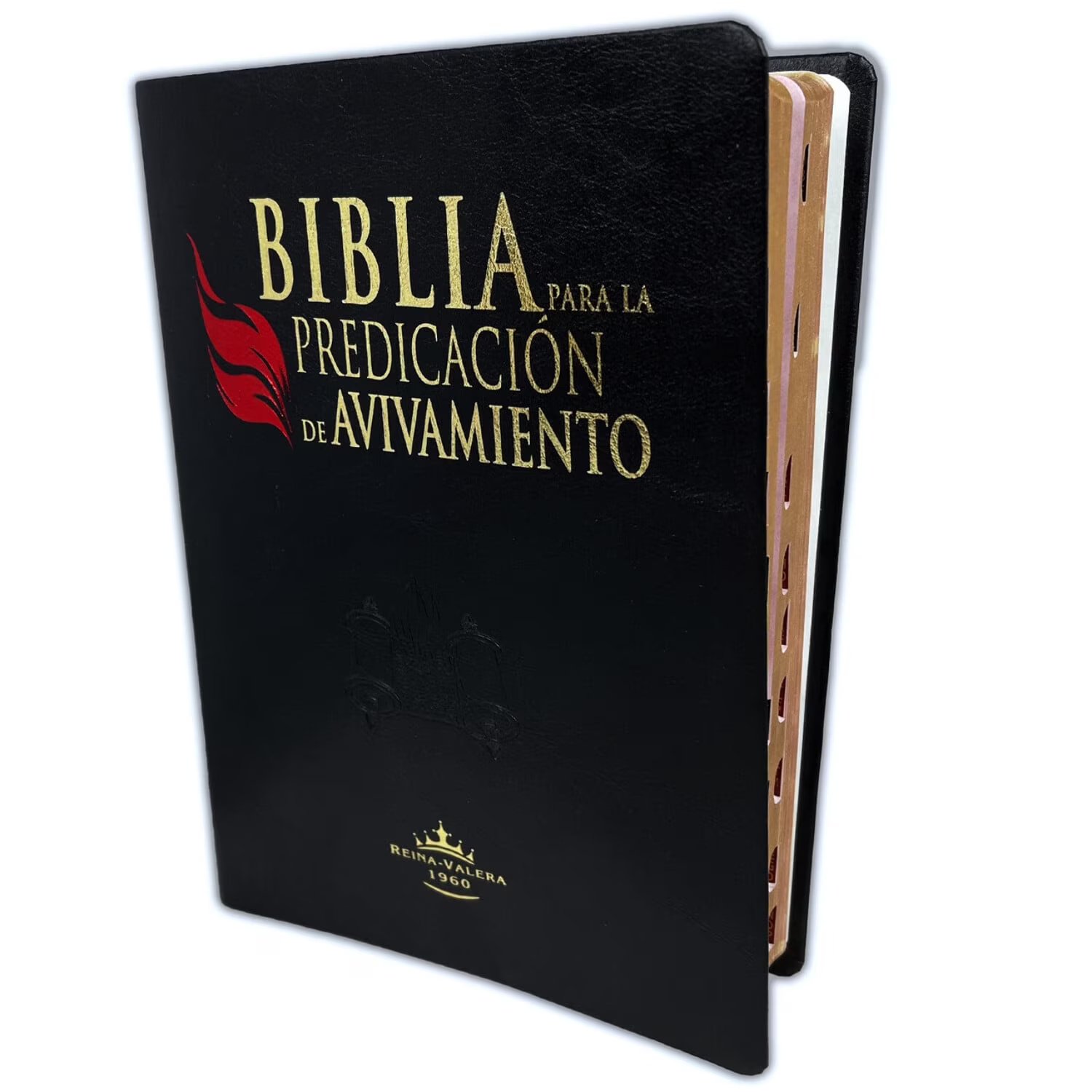Biblia para la Predicación de Avivamiento Reina-Valera 1960 imit. piel negro con índice