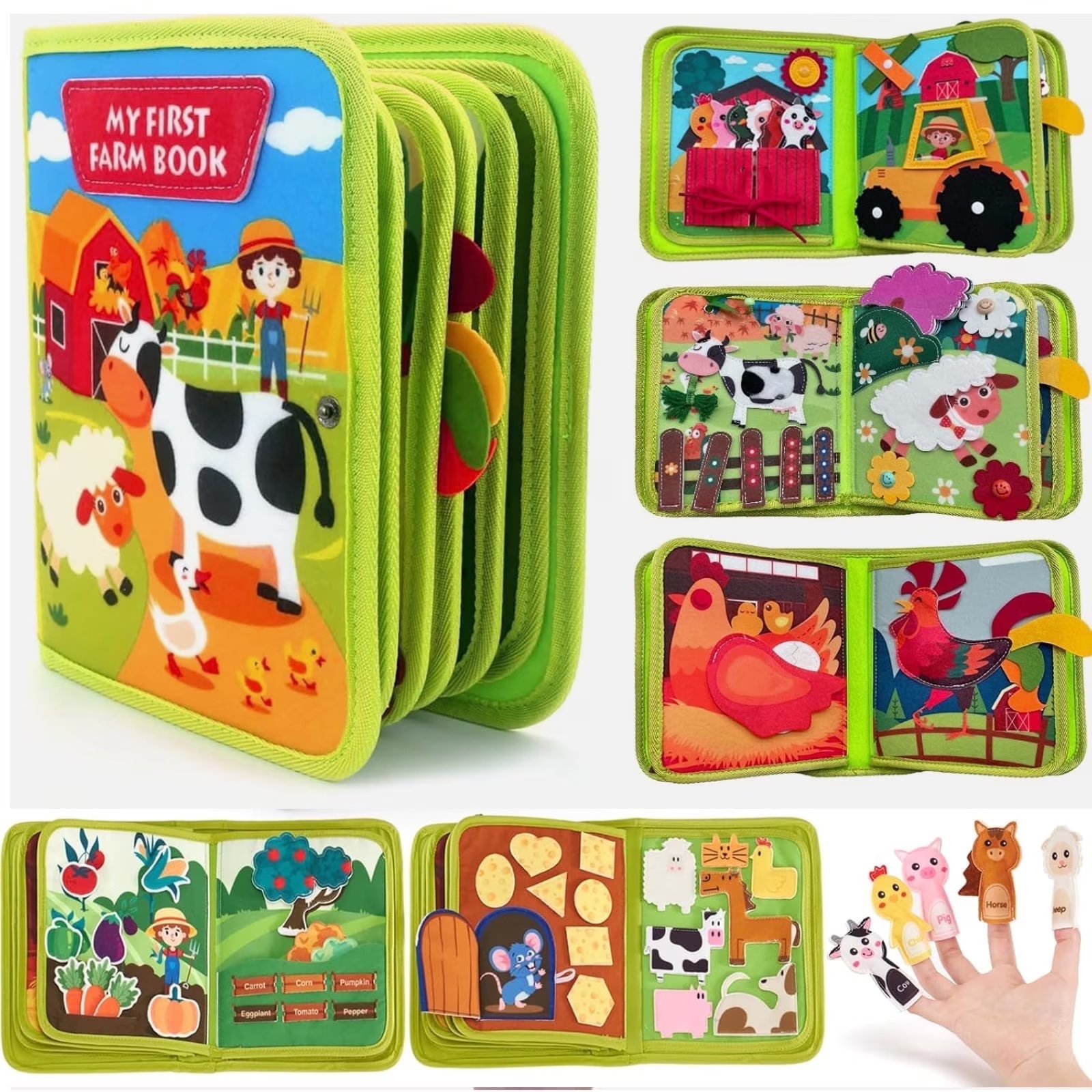 Busy Book for Toddlers 1-3, Preschool Learning Activities Sensory Educational Toys, 2 3 4 5 6 Year Old Girls Gifts, Early Learning Montessori Toys for 3-5 Year Old Boys Girls