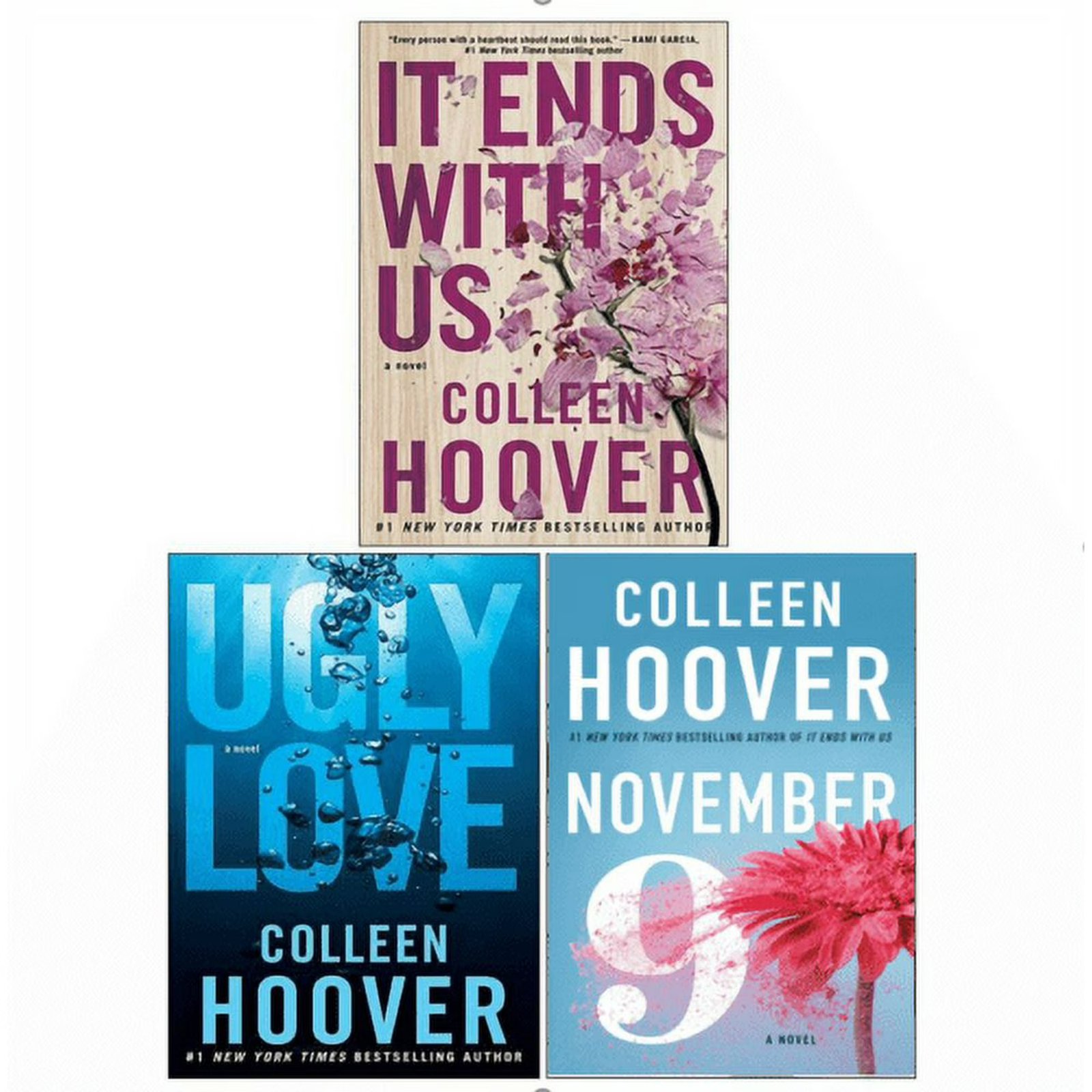 Colleen Hoover 3 Books Collection Set (November 9, Ugly Love, It Ends with Us)