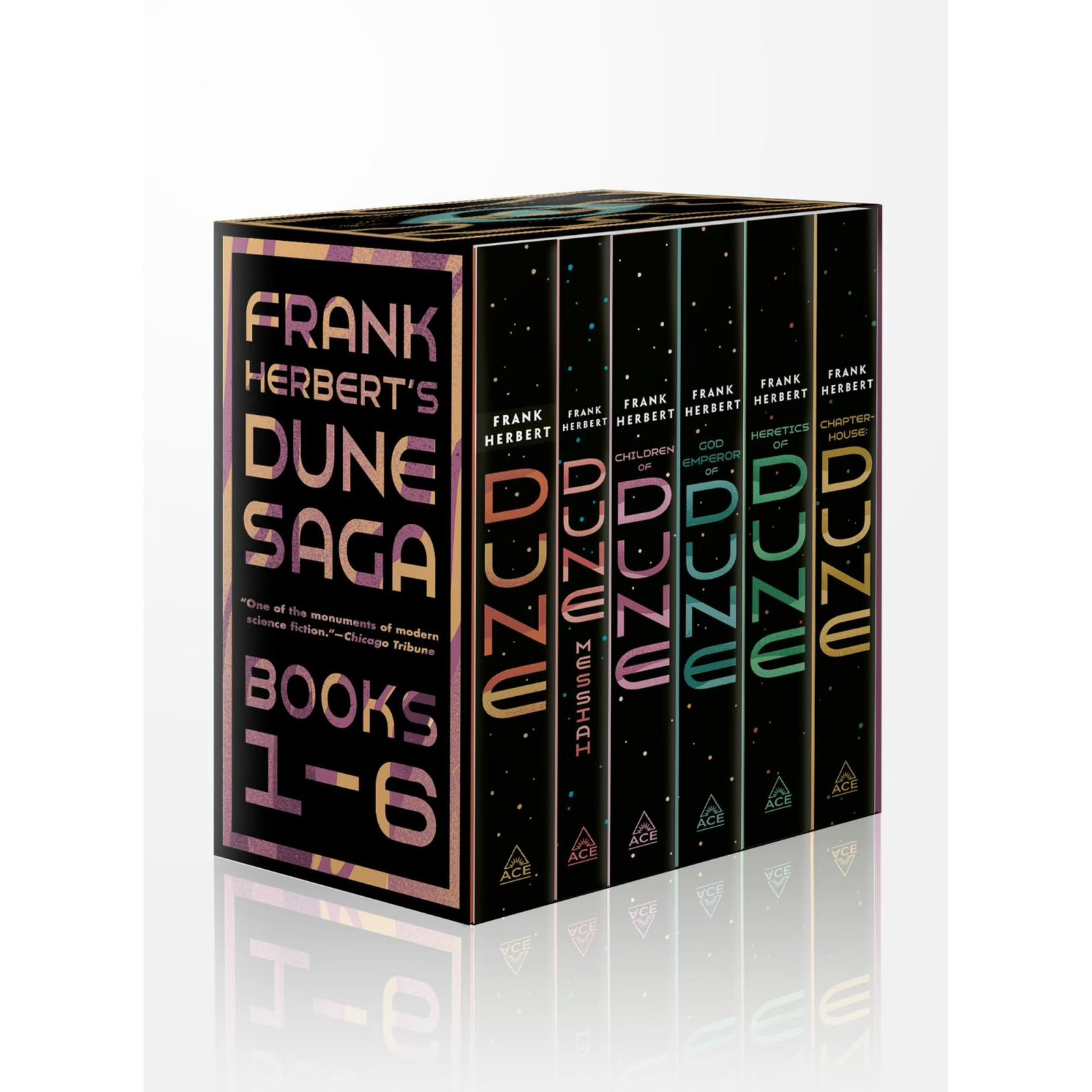 Frank Herbert's Dune Saga 6-Book Boxed Set : Dune, Dune Messiah, Children of Dune, God Emperor of Dune, Heretics of Dune, and Chapterhouse: Dune (Paperback) 978-0593201886