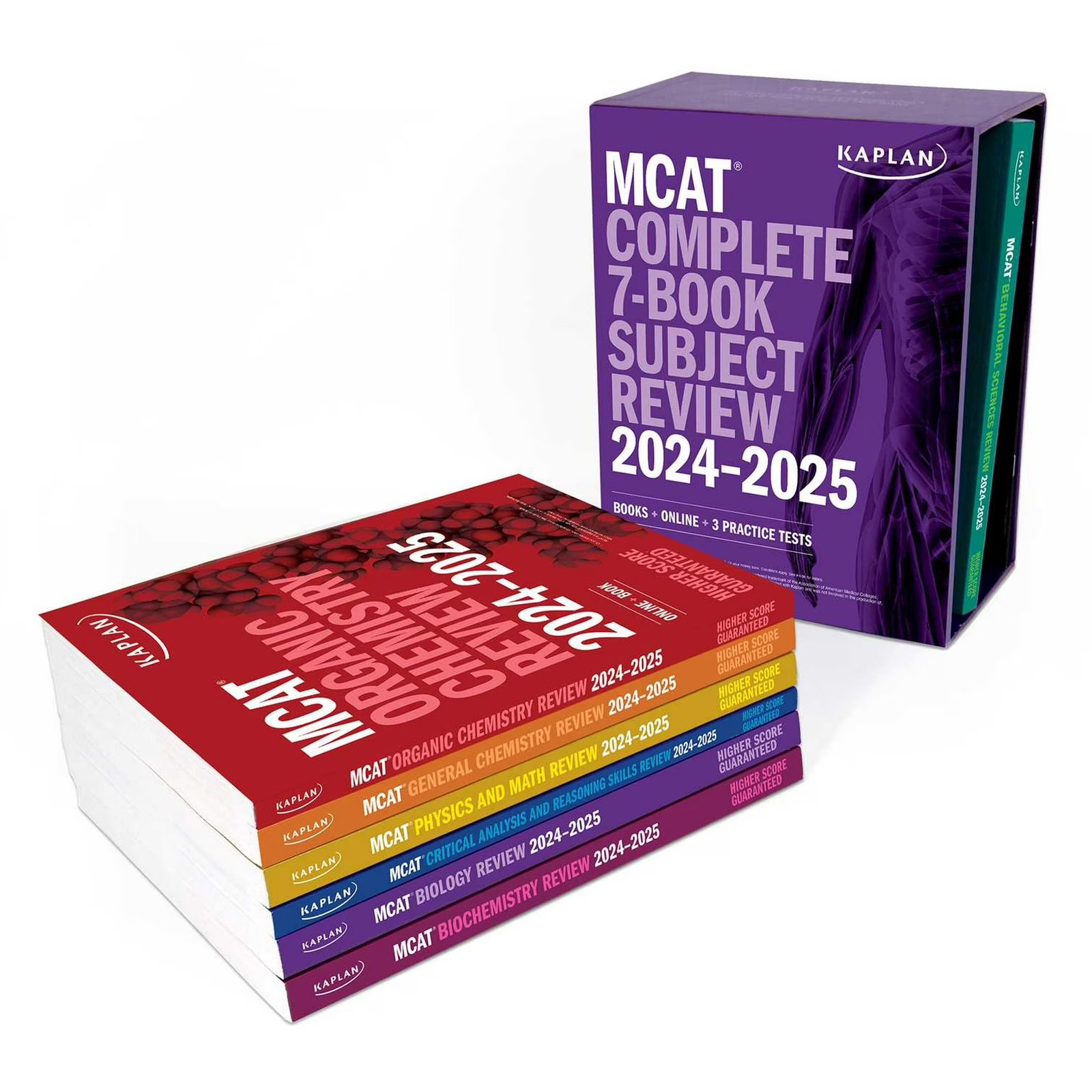 Kaplan Test Prep: MCAT Complete 7-Book Subject Review 2024-2025, Set Includes Books, Online Prep, 3 Practice Tests (Paperback)