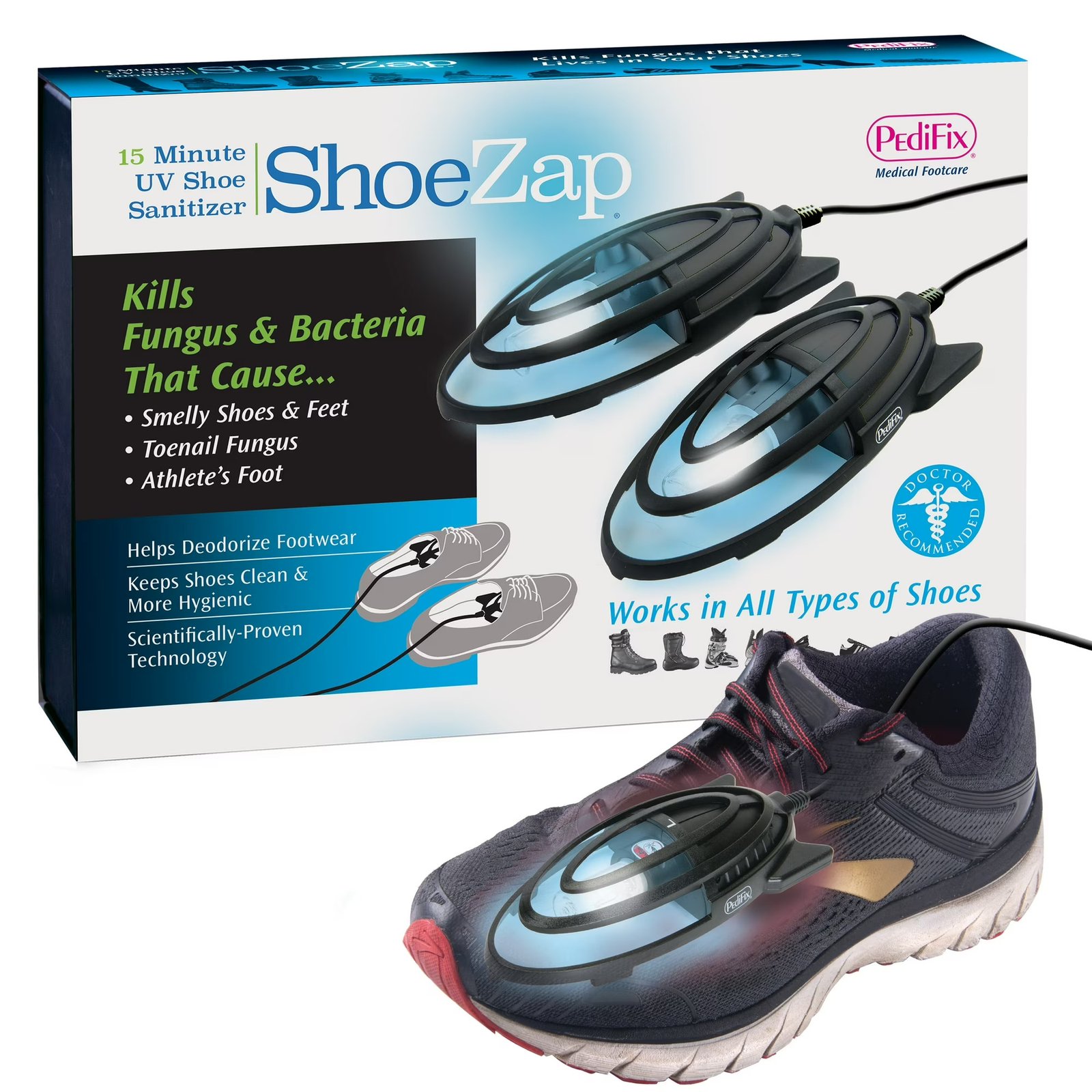 Pedifix Shoezap Ultraviolet Shoe Sanitizer Sold by 1