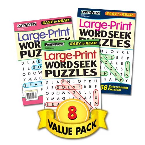 Penny Dell Favorite Large Print Word Seek 8-Pack (Paperback)