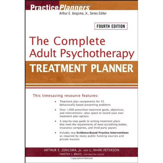 PracticePlanners: The Complete Adult Psychotherapy Treatment Planner (Paperback) B006NPH8CO