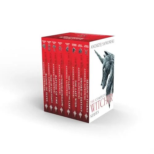 The Witcher Boxed Set: The Last Wish, Sword of Destiny, Blood of Elves, Time of Contempt, Baptism of Fire, The Tower of The Swallow, The Lady of the Lake, Season of Storms ‎ 978-1399623087