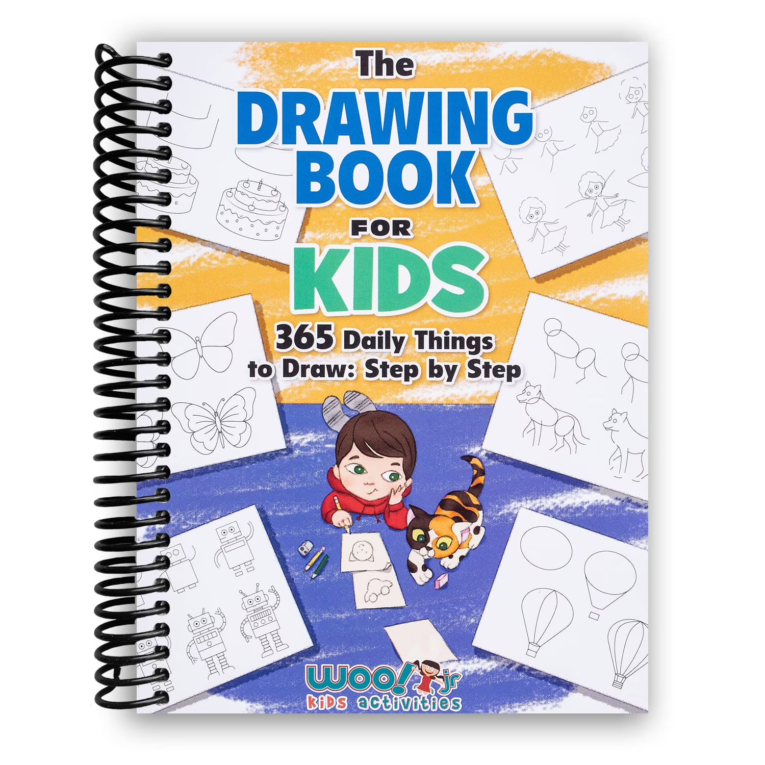 The Drawing Book for Kids: 365 Daily Things to Draw, Step by Step (Woo! Jr. Kids Activities Books) (Spiral Bound) B088BHMJ9Q
